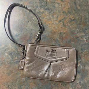 NWOT Coach Wristlet Metallic